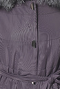 Пуховик женский из текстиля с капюшоном, отделка чернобурка 2100172-2