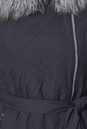 Пуховик женский из текстиля с капюшоном, отделка чернобурка 2100176-5