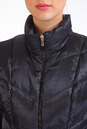 Пуховик женский из текстиля с капюшоном, отделка норка 2100218-2