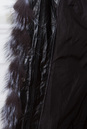 Пуховик женский из натуральной кожи с капюшоном, отделка чернобурка 2100276-4