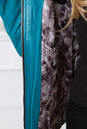 Пуховик женский с капюшоном, отделка натуральным мехом чернобурки 2100309-2