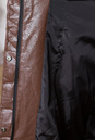 Пуховик женский из эко-кожи с капюшоном, отделка чернобурка 2100351-2
