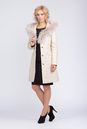 Пальто женское из натуральной кожи с капюшоном, отделка енот 2100426-3