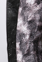 Пуховик женский из эко-кожи с капюшоном, отделка чернобурка 3700035-3