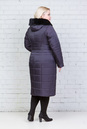 Пуховик женский из текстиля с капюшоном, отделка норка 3800167-3