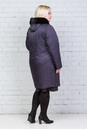 Пуховик женский из текстиля с капюшоном, отделка норка 3800170-3