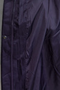 Пуховик женский из текстиля с капюшоном, отделка норка 3800170-2