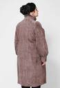 Женское кожаное пальто из натуральной замши (с накатом) с воротником, отделка норка 0900173-8 вид сзади