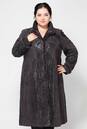 Женское кожаное пальто из натуральной замши (с накатом) с воротником, отделка норка 0900146-5 вид сзади