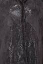 Женское кожаное пальто из натуральной замши (с накатом) с воротником, отделка норка 0900146-9 вид сзади