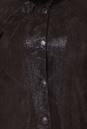 Женское кожаное пальто из натуральной замши (с накатом) с воротником, отделка норка 0900170-9 вид сзади