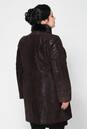 Женское кожаное пальто из натуральной замши (с накатом) с воротником, отделка норка 0900170-8 вид сзади