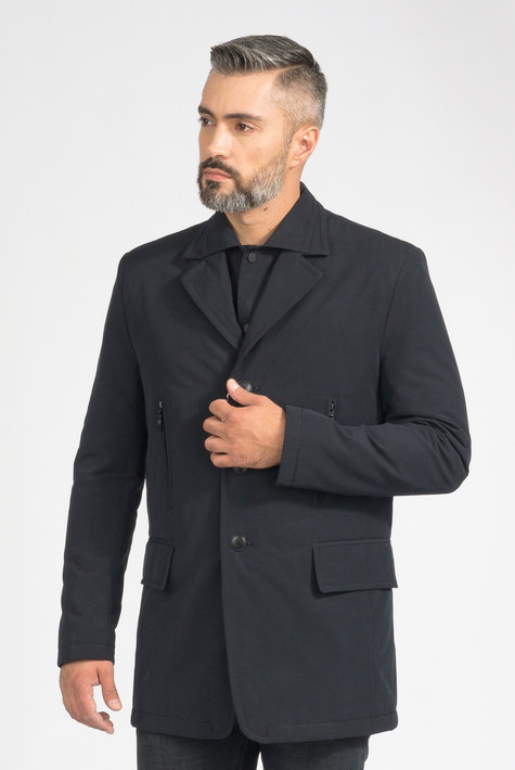Мужская куртка из текстиля с воротником 1000746