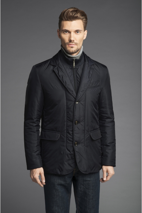 Мужская куртка из текстиля с воротником 1000786