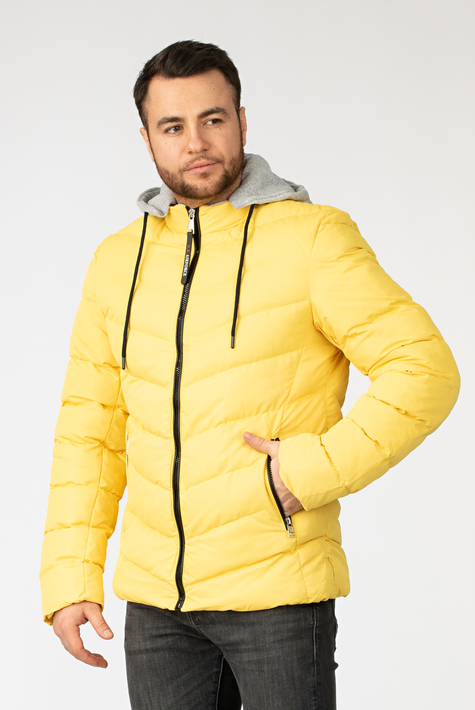 Мужская куртка из текстиля с капюшоном 1001163