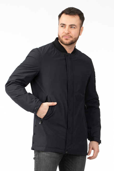 Мужская куртка из текстиля с воротником 1001238
