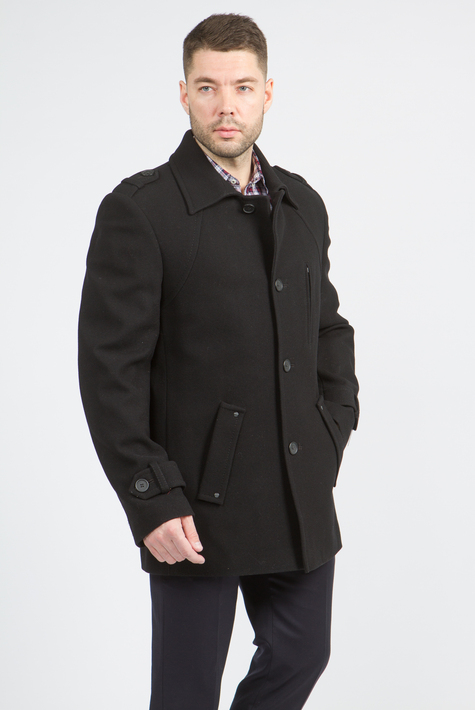 Мужское пальто из текстиля с воротником 3000380
