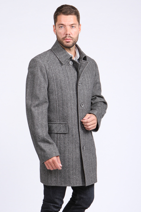 Мужское пальто из текстиля с воротником 3000466