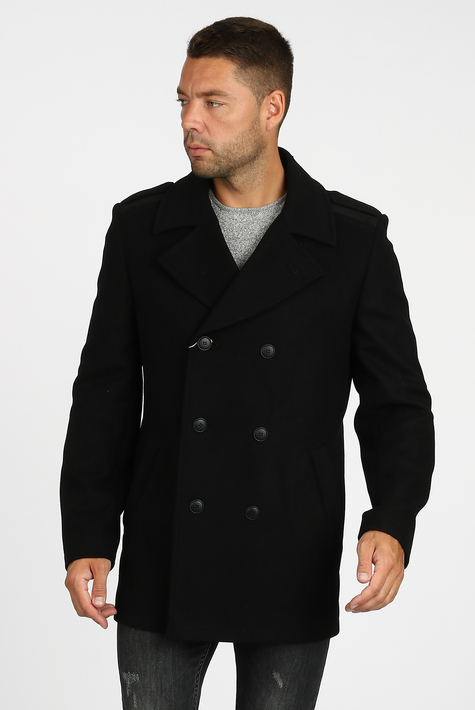 Мужское пальто из текстиля с воротником 3000675