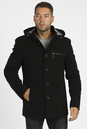Мужское пальто из текстиля с капюшоном, отделка искусственный мех 3000756