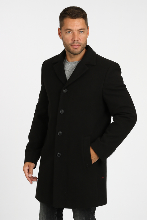 Мужское пальто из текстиля с воротником 3000759