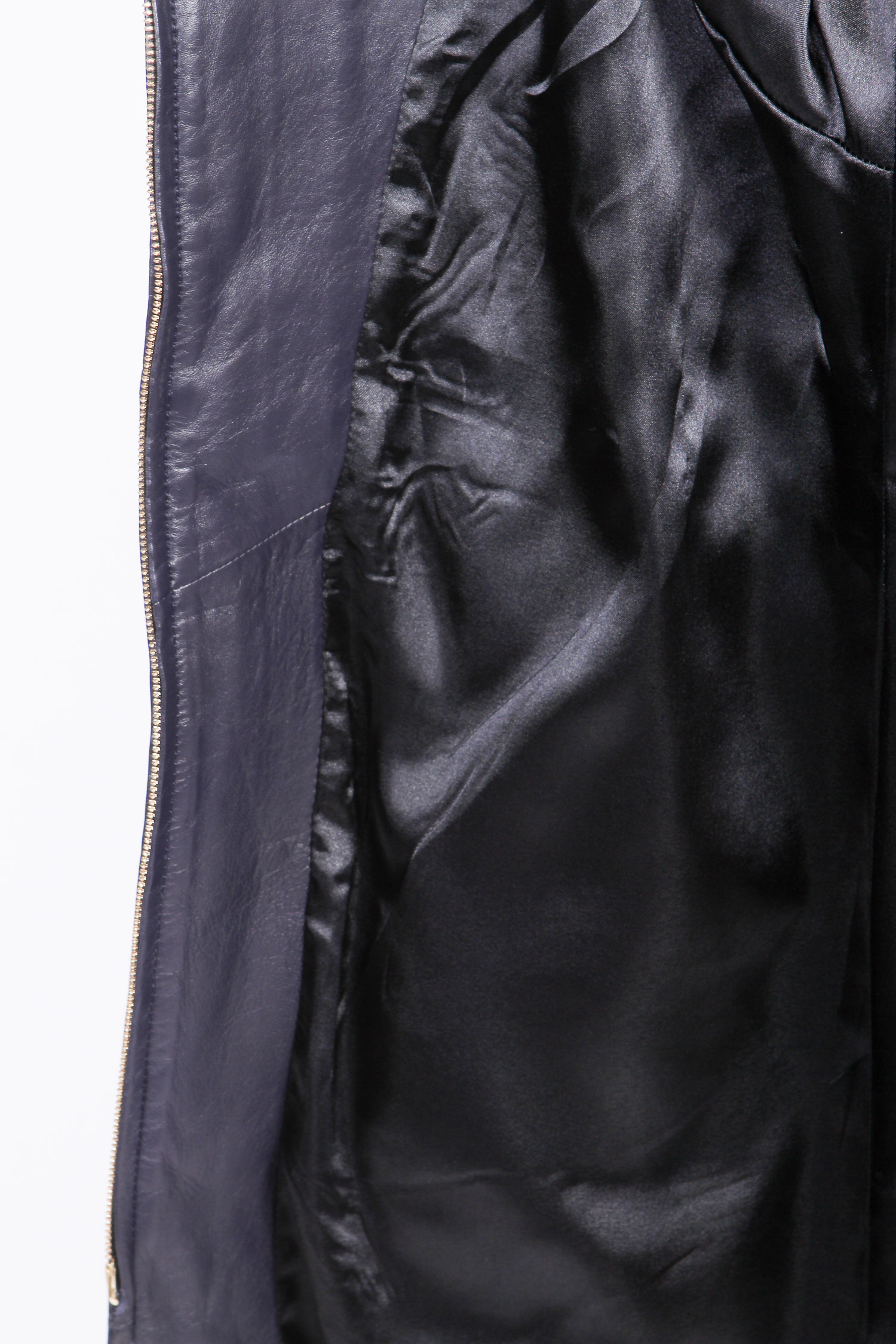 Женская кожаная куртка из натуральной кожи с воротником, без отделки