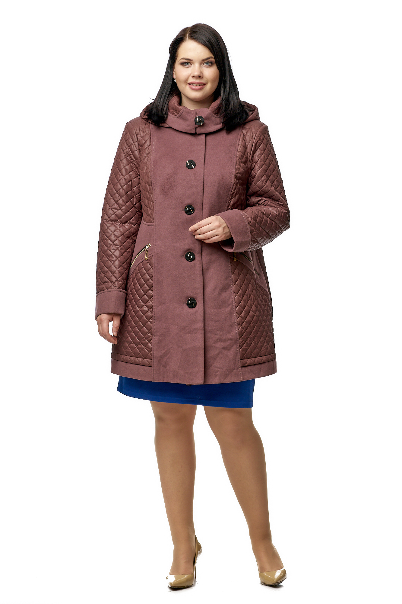 Куртка женская из текстиля с капюшоном